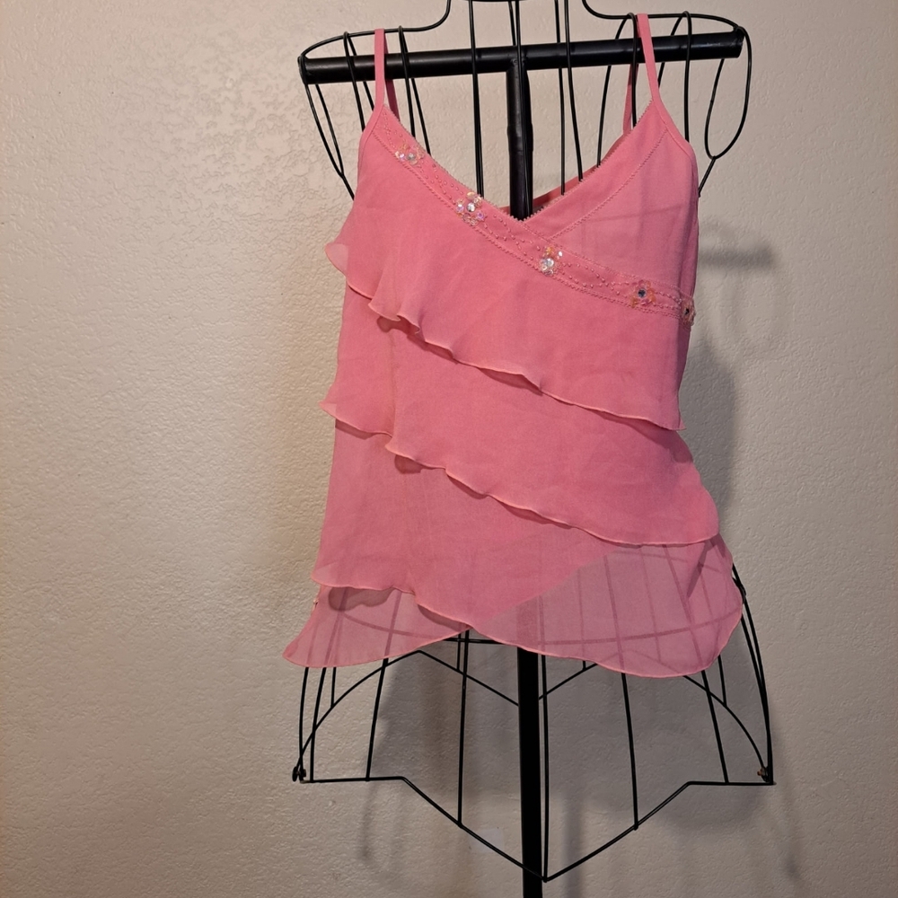Elegant Pink Layered Camisole